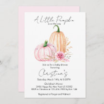 Boho Watercolor Pumpkin Babydusche