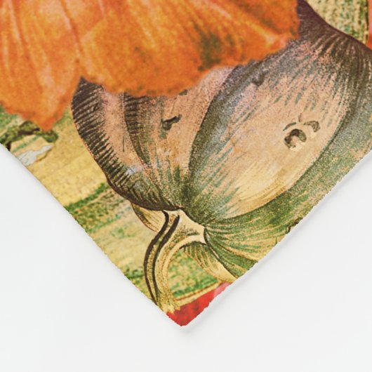 BOHO Watercolor Pumpkin Fall Erntedank Party Fleecedecke (Ecke)