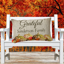 BOHO Watercolor Pumpkin Lendenkissen