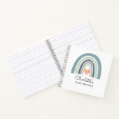 Boho Watercolor Rainbow Baby Boy ShowGuest Notizblock (Innenseite)