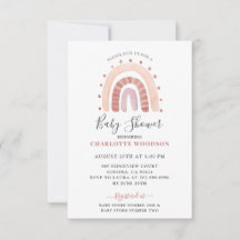 Boho Watercolor Rainbow Baby Dusche