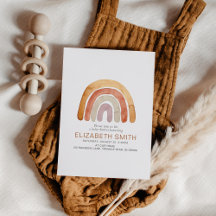 Boho Watercolor Rainbow Baby Dusche