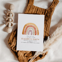 Boho Watercolor Rainbow Baby Dusche Einladung