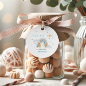 Boho Watercolor Rainbow Baby Dusche Geschenkanhänger