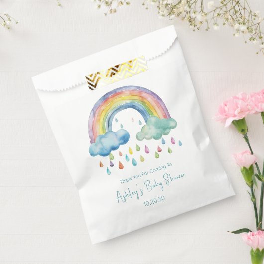 Boho Watercolor Rainbow Baby Dusche Geschenktütchen (Versiegelt)