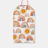 Boho Watercolor Rainbow Baby Dusche Vielen Dank Geschenkanhänger (Rückseite)