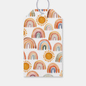 Boho Watercolor Rainbow Baby Dusche Vielen Dank Geschenkanhänger (Rückseite)