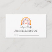 Boho Watercolor Rainbow Baby Dusche Windelwanne Begleitkarte (Vorderseite)