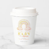 Boho Watercolor Rainbow Baby Girl Shower Pappbecher (Vorderseite)