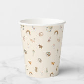 Boho Watercolor Rainbow Baby Shooting Paper Cups Pappbecher (Rückseite)