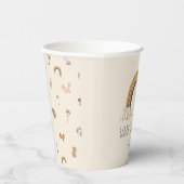 Boho Watercolor Rainbow Baby Shooting Paper Cups Pappbecher (Rechts)