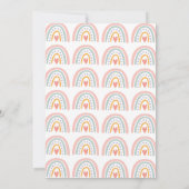 Boho Watercolor Rainbow Baby Shower Girl Einladung (Rückseite)