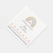 Boho Watercolor Rainbow Baby Shower Paper Plate Serviette (Ecke)
