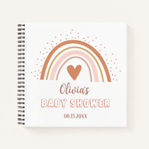 Boho Watercolor Rainbow Baby ShowGuest Notizblock