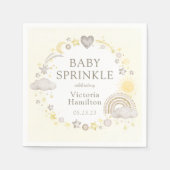 Boho Watercolor Rainbow Baby Sprinkle Serviette (Vorderseite)