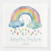 Boho Watercolor Rainbow Baby Sprinkle Serviette (Vorderseite)