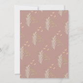 Boho Watercolor Rainbow Birthday | Pampas Grass Einladung (Rückseite)