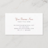 Boho Watercolor Rainbow Business Card Visitenkarte (Rückseite)