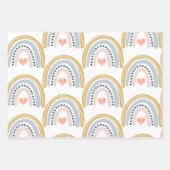 Boho Watercolor Rainbow Geschenkpapier Set (Vorderseite)