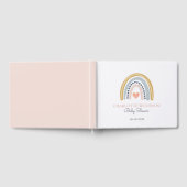 Boho Watercolor Rainbow Girl Baby Shower Gästebuch (Voll)