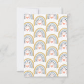 Boho Watercolor Rainbow Girl Babydusche per Mail Einladung (Rückseite)
