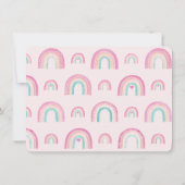 Boho Watercolor Rainbow Girl Birthday Picture Dankeskarte (Rückseite)
