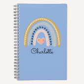 Boho Watercolor Rainbow Kids Personalisiert Notizblock (Vorderseite)