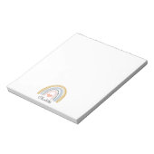 Boho Watercolor Rainbow Kid's Personalized Gel Mo Notizblock (Rotiert)