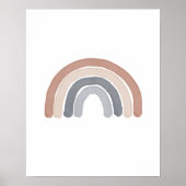 Boho Watercolor Rainbow Kinderzimmer Deco Poster (Vorne)