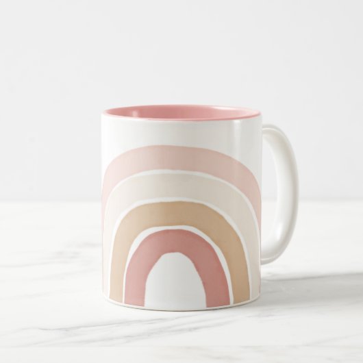 Boho Watercolor Rainbow Lehrer Wertschätzung Zweifarbige Tasse (VorderseiteRechts)