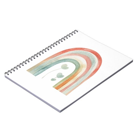Boho Watercolor Rainbow Notizblock (Linke Seite)