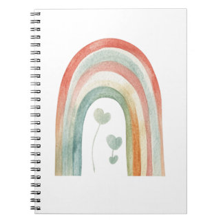 Boho Watercolor Rainbow Notizblock
