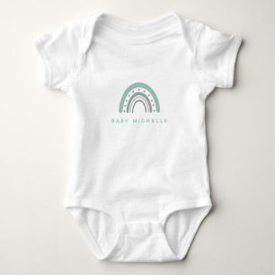 Boho Watercolor Rainbow Personalisiert Baby Strampler