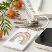 Boho Watercolor Rainbow Schlüsselanhänger (Vorderseite rechts)