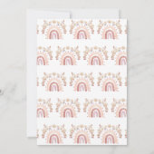 Boho Watercolor Rainbow Sunshine Baby Dusche Einladung (Rückseite)