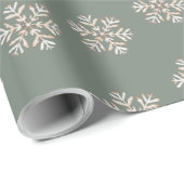 Boho Watercolor Snowflake Pattern Geschenkpapier (Rolleneckpunkt)