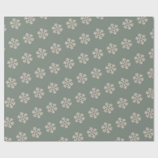 Boho Watercolor Snowflake Pattern Geschenkpapier (Flach)