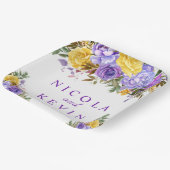 Boho Watercolor Spring Flowers Hochzeit Pappteller (Gewinkelt)