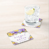 Boho Watercolor Spring Flowers Hochzeit Untersetzer (Vor Ort)