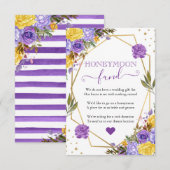 Boho Watercolor Spring Flowers Honeymoon Fund Begleitkarte (Vorne/Hinten)