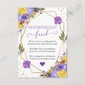 Boho Watercolor Spring Flowers Honeymoon Fund Begleitkarte (Vorderseite)