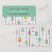 Boho Watercolor-Stammes- Pfeile beruflich Visitenkarte (Vorne/Hinten)