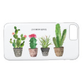 Boho Watercolor Succules Personalisiert Case-Mate iPhone Hülle (Rückseite (Horizontal))