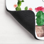 Boho Watercolor Succules Personalisiert Mousepad (Ecke)