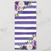 Boho Watercolor Summer Blume Wedding Menu Menükarte