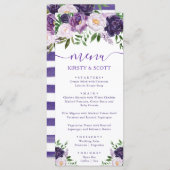 Boho Watercolor Summer Blume Wedding Menu Menükarte