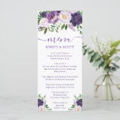 Boho Watercolor Summer Blume Wedding Menu Menükarte