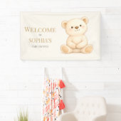 Boho Watercolor Teddy Bear Neutral Banner (Insitu)