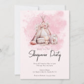 Boho Watercolor Teepee Zelt Sleepover Party Einladung (Vorderseite)
