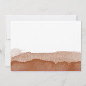 Boho Watercolor Terracotta Wüste Foto Taufe Einladung (Rückseite)